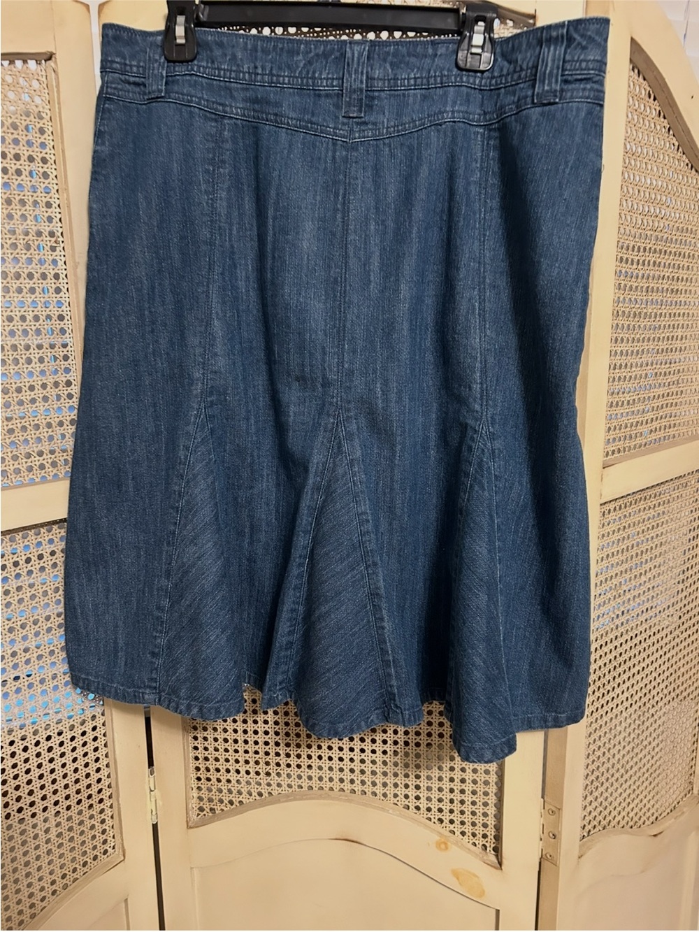 Christopher & Banks Dark Blue Denim A-Line Skirt - Picture 2 of 6